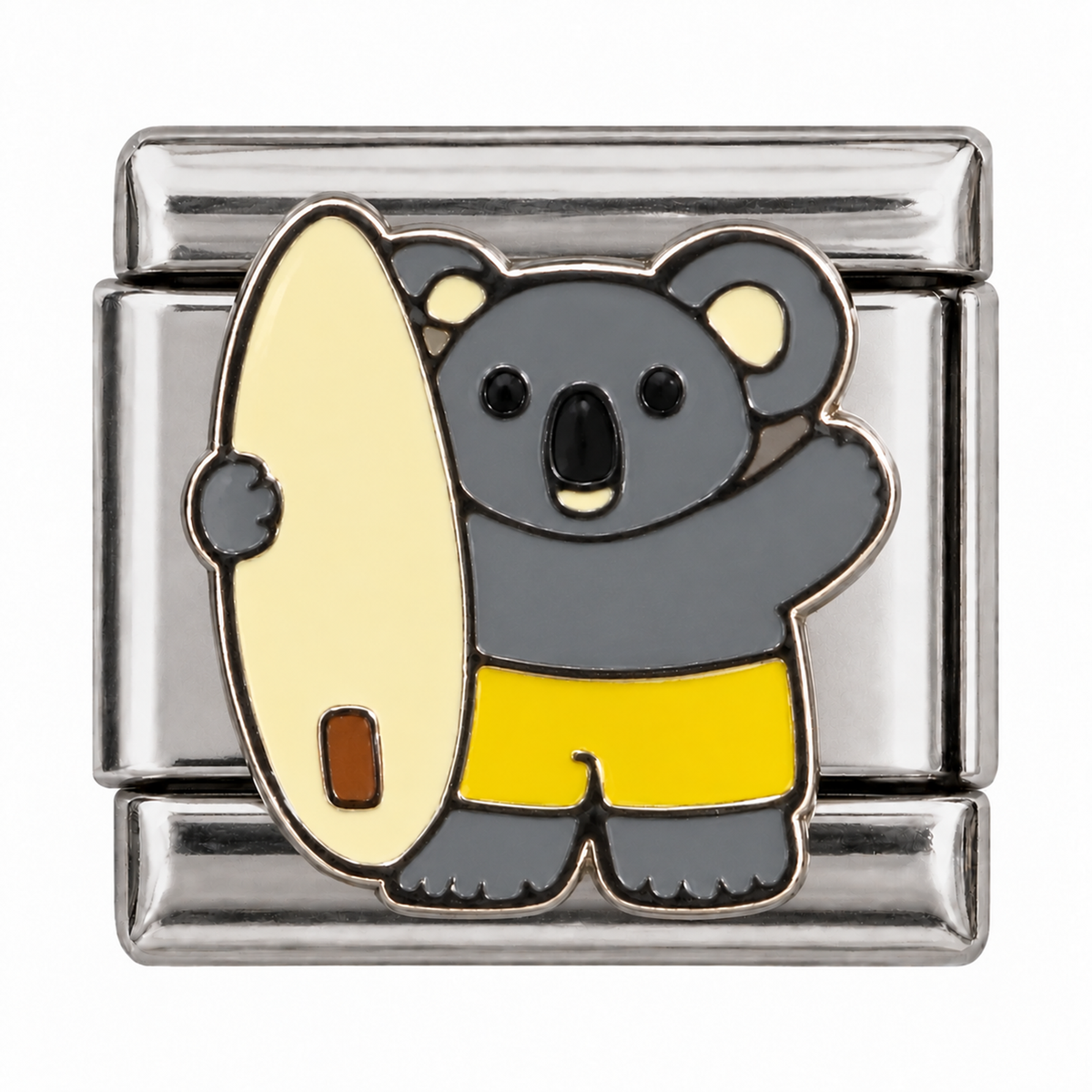 Australian charms featuring a surfing koala