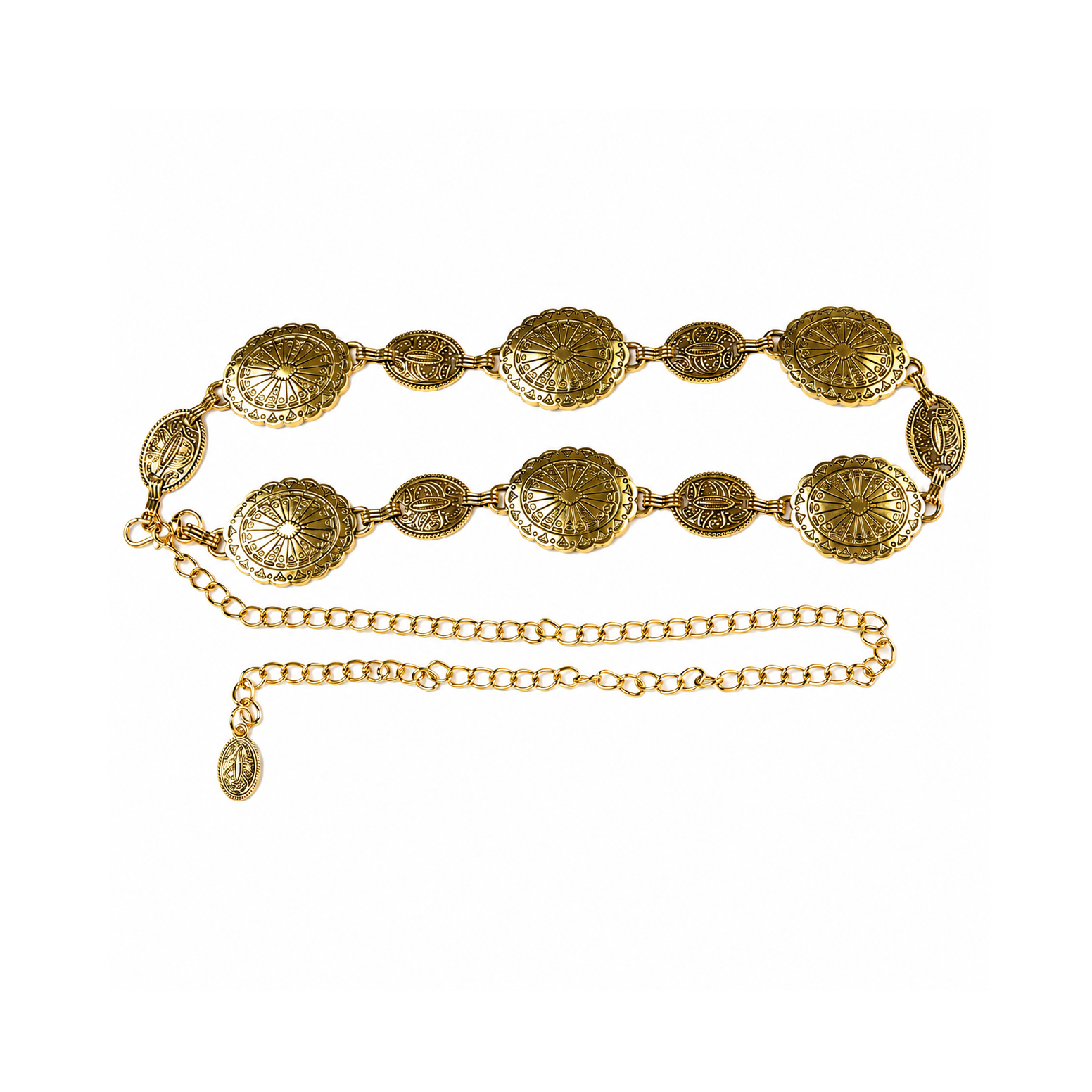 Concho Chain Belt (Gold)