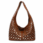 Starlight Stud Hobo Bag - Caramel Brown