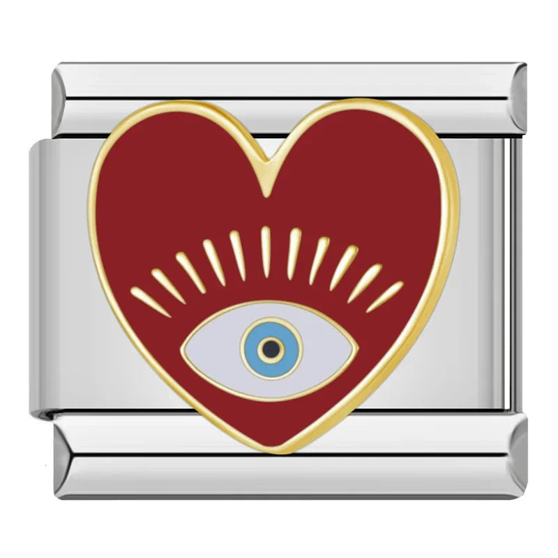 Evil Eye Heart Charm