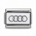 Audi charm on a white background