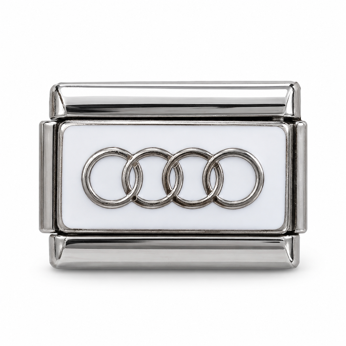 Audi charm on a white background