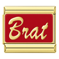 Brat — Gold Italian charm