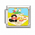 Cat Picnic Italian charm