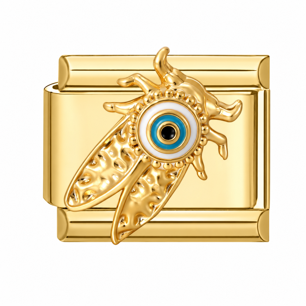 Cicada Evil Eye - gold