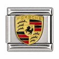 Porsche Crest silver-base Italian charm
