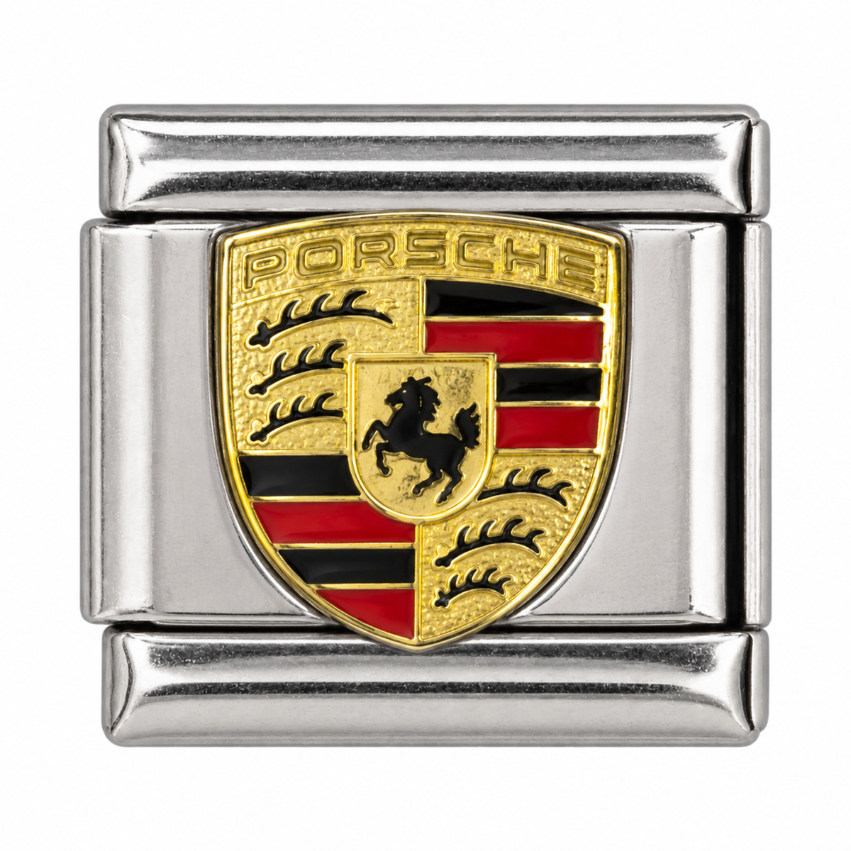 Porsche Crest silver-base Italian charm