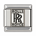 Rolls-Royce Emblem silver-base Italian charm