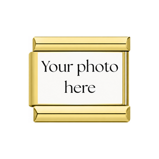 Gold custom photo Italian charm — Your photo here