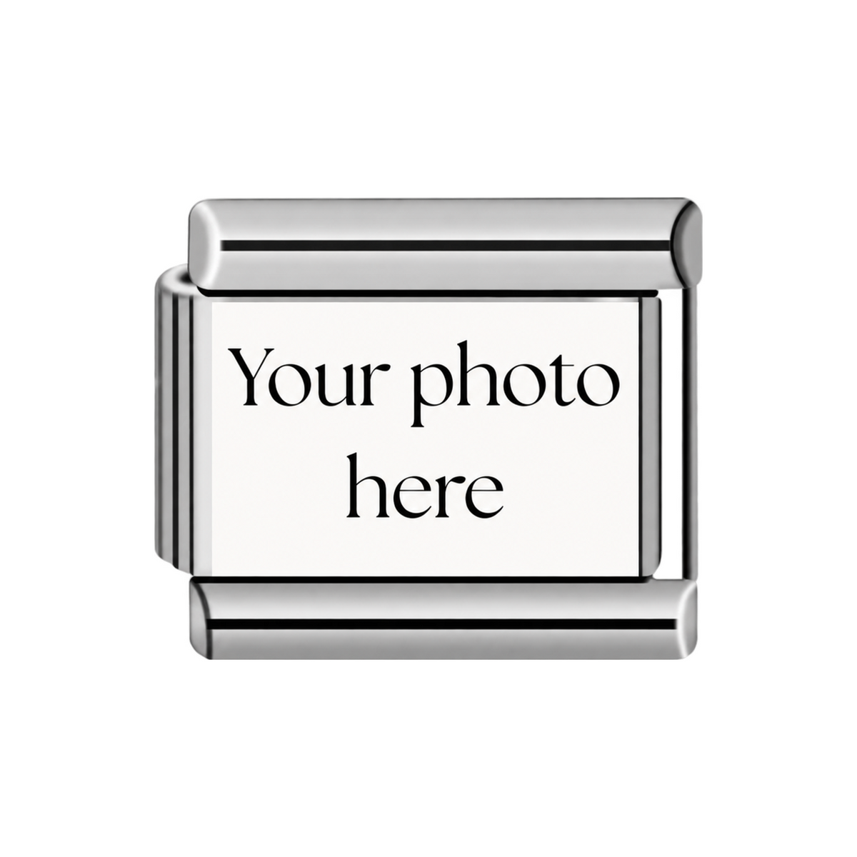 Silver custom photo Italian charm — Your photo here