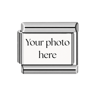 Silver custom photo Italian charm — Your photo here