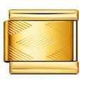 Diagonal Stripe Pattern — Gold Italian bracelet charm
