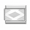 Diagonal Stripe Pattern Italian charm