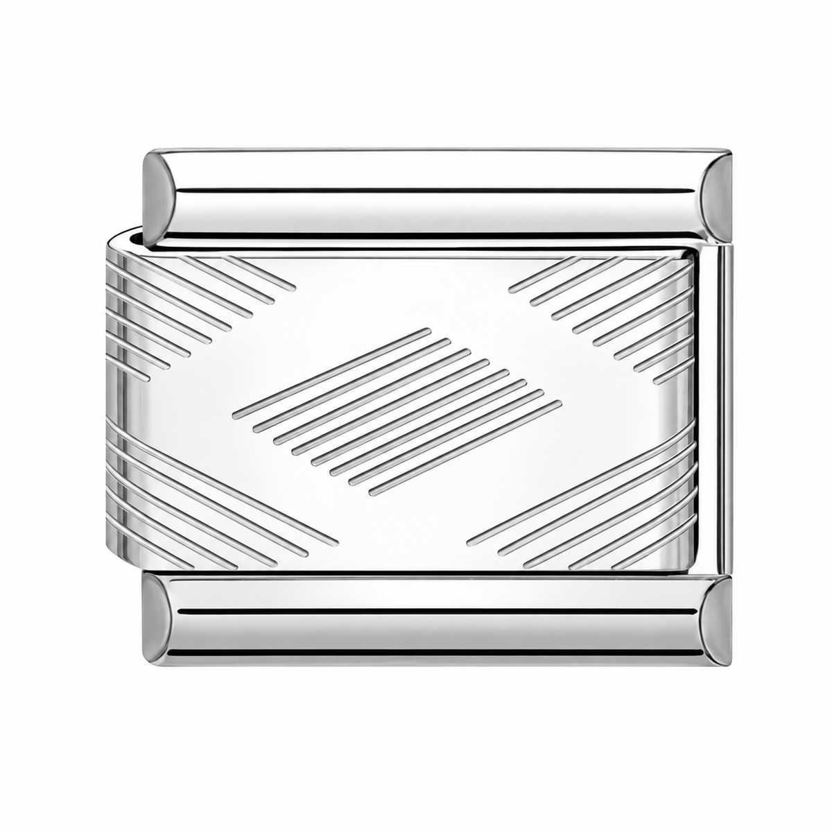 Diagonal Stripe Pattern Italian charm