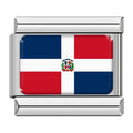 Flag Of Dominican Republic — Silver Italian bracelet charm