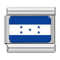 Flag Of Honduras — Silver Italian bracelet charm