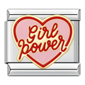 Girl Power — Silver Italian charm
