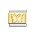 Gold Butterfly Italian charm on white background