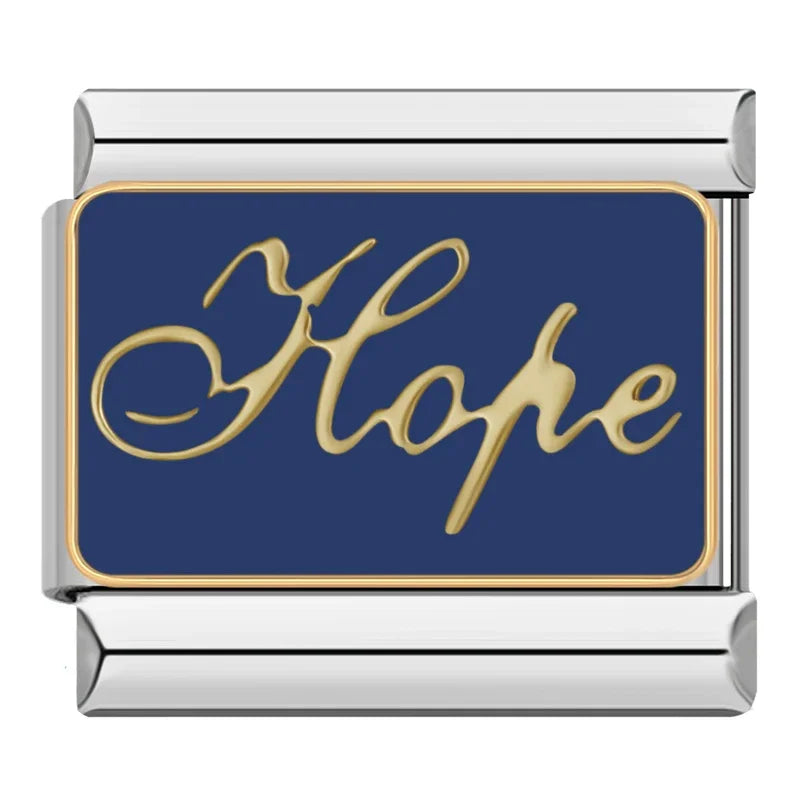 Hope — Silver Italian bracelet charm