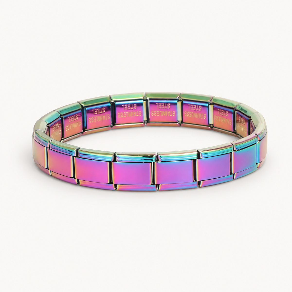 Rainbow Italian charm bracelet