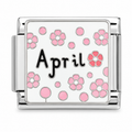 month april Italian charm on a white background