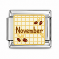 November birth month Italian charm on a white background