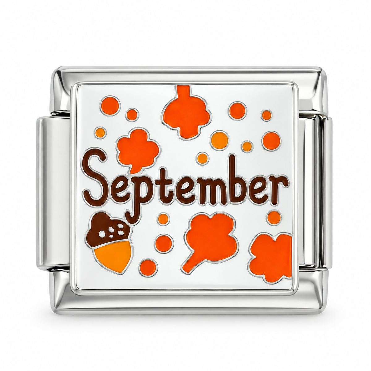 September birth month Italian charm on a white background