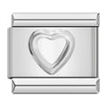 Outline Heart — Silver Italian bracelet charm