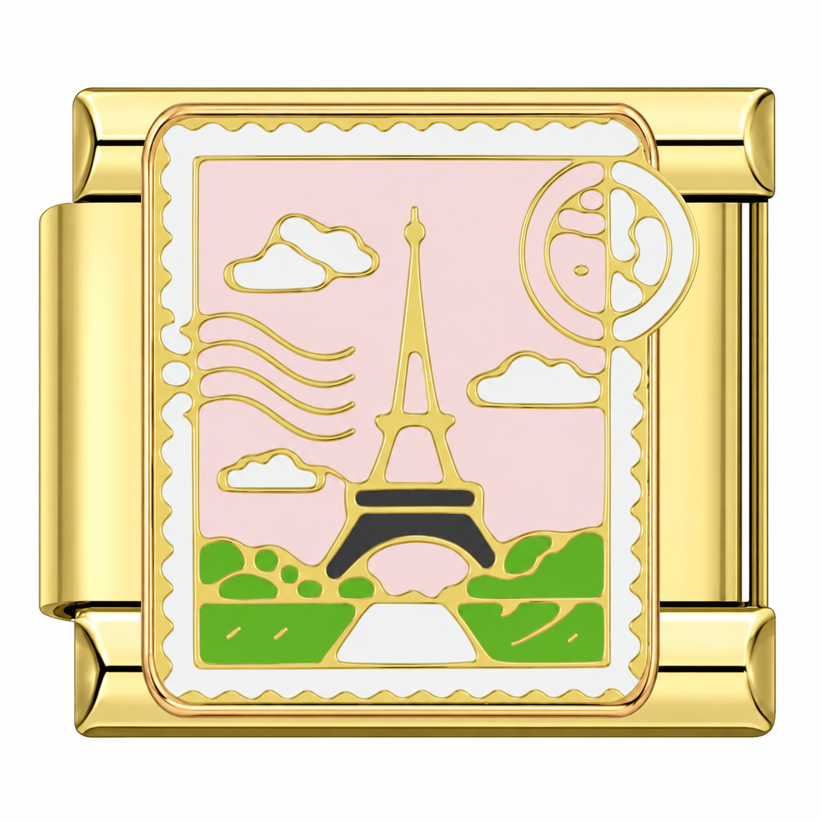 Paris Postcard — Gold Italian charm