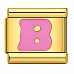 Pink Golden Letters – B