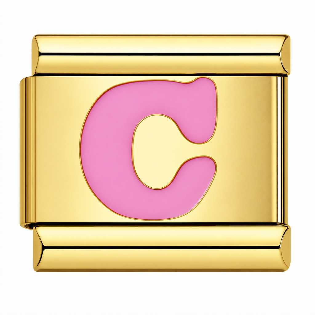 Pink Golden Letters – C