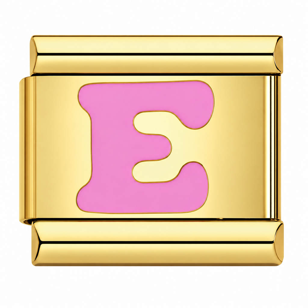 Pink Golden Letters – E