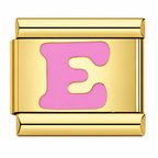 Pink Golden Letters – E