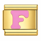 Pink Golden Letters – F