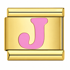 Pink Golden Letters – J