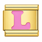 Pink Golden Letters – L