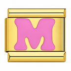 Pink Golden Letters – M