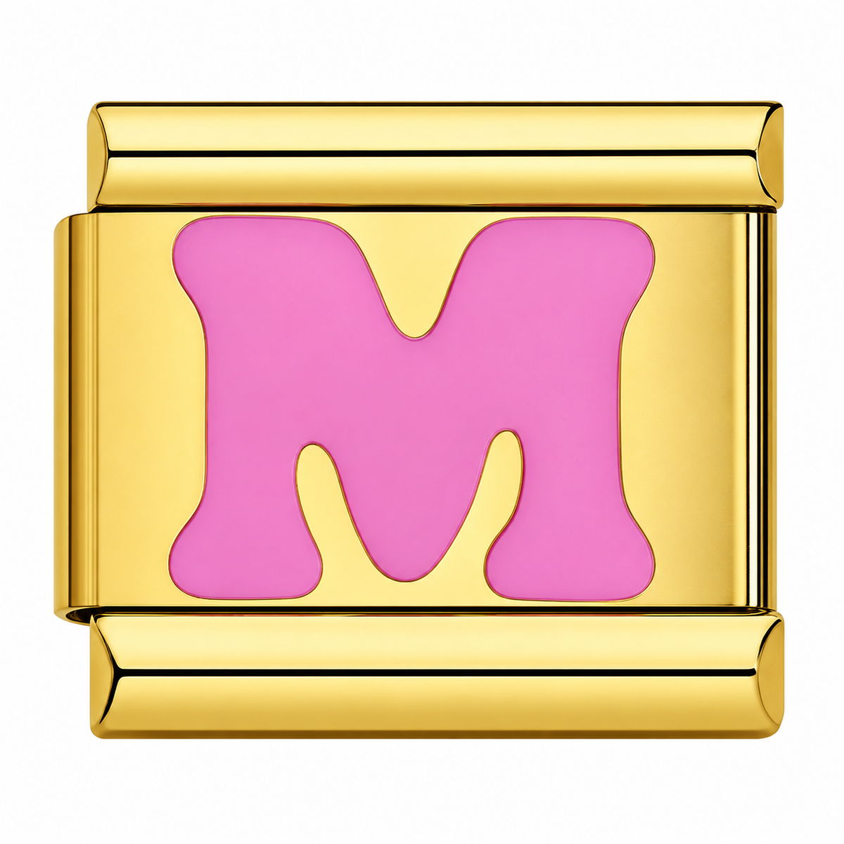 Pink Golden Letters – M