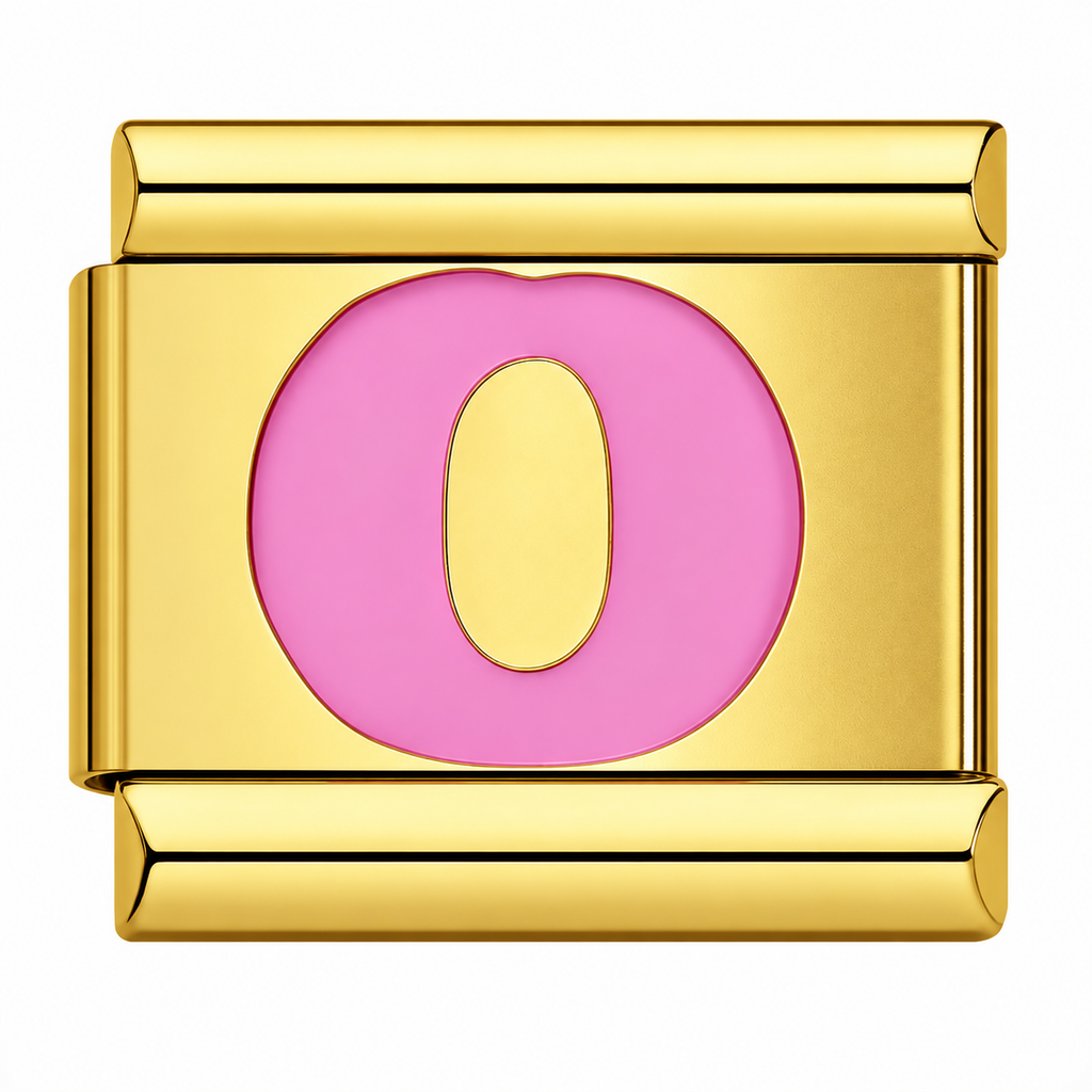 Pink Golden Letters – O