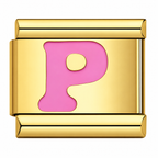 Pink Golden Letters – P