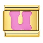Pink Golden Letters – U