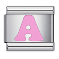 Pink & Silver Letter Charm – A