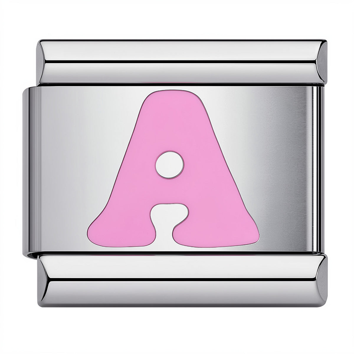 Pink & Silver Letter Charm – A