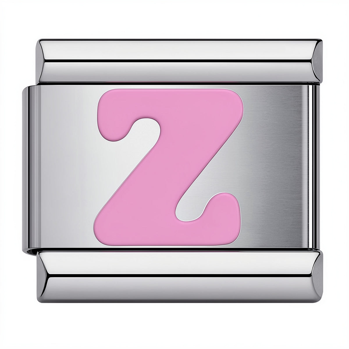 Pink & Silver Letter Charm – Z