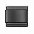 Plain Black single Italian charm link
