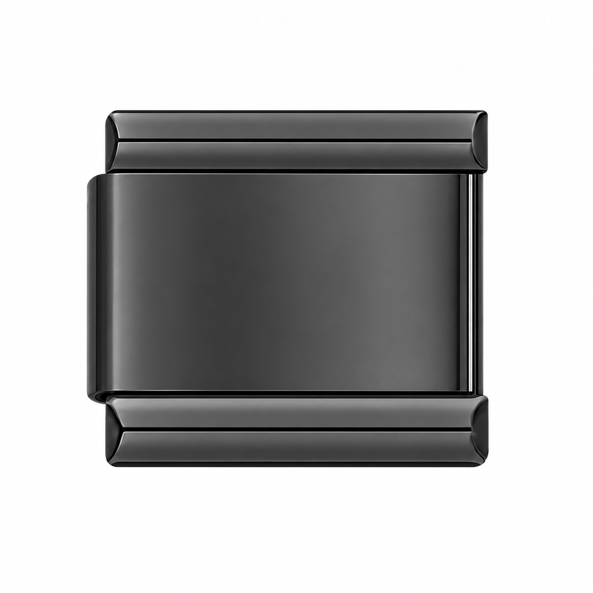 Plain Black single Italian charm link