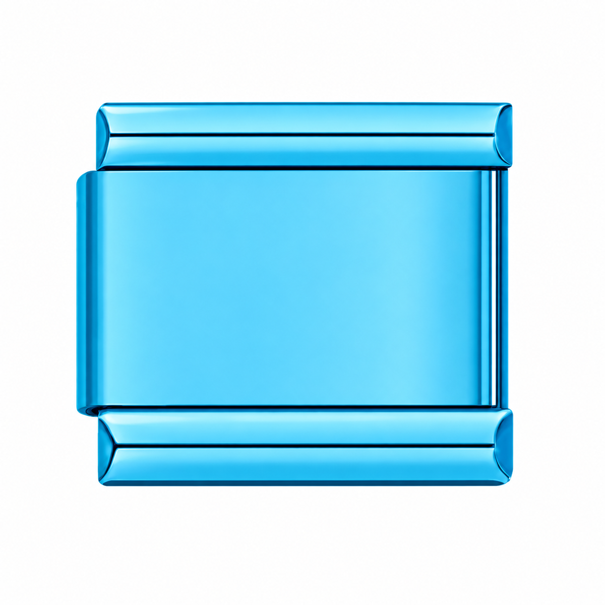 Plain Blue single Italian charm link