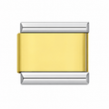 Plain Gold with Silver Edges single Italian charm link