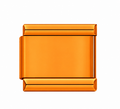 Plain Orange single Italian charm link
