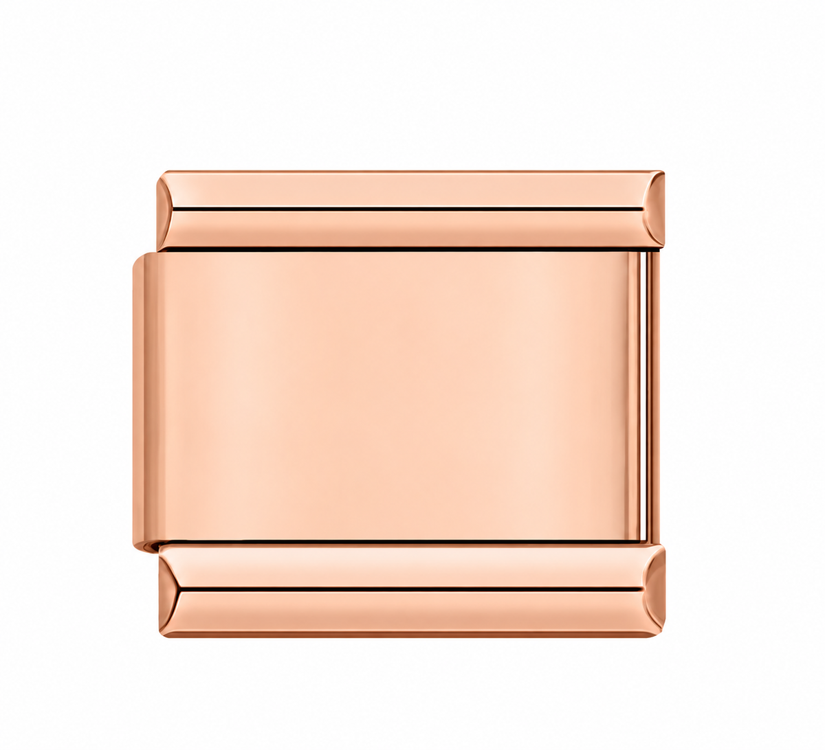 Plain Rose Gold single Italian charm link